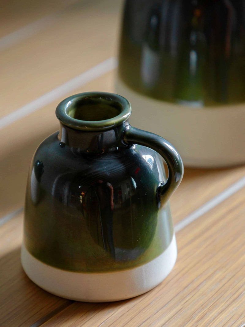 Gallery Home green glaze ceramic bud vases set of 3, UK version