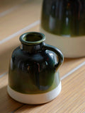 Gallery Home green glaze ceramic bud vases set of 3, UK version