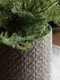 Gallery Home grey embossed ceramic planter for indoor plants - British product