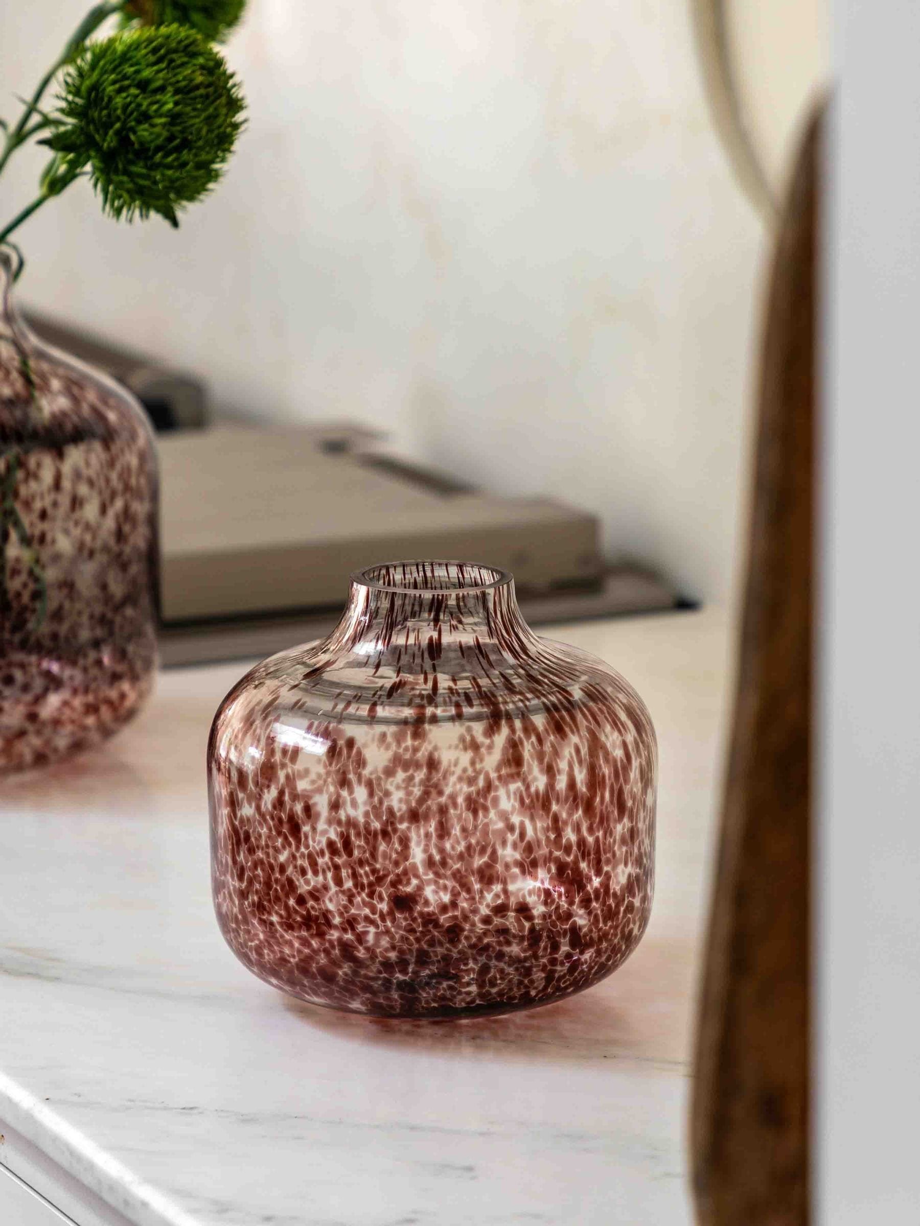 Gallery Home vase brown confetti 18cm (British brand)