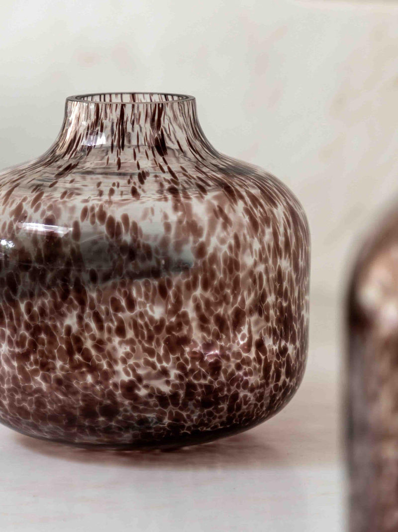 Gallery Home vase brown confetti 18cm (British brand)