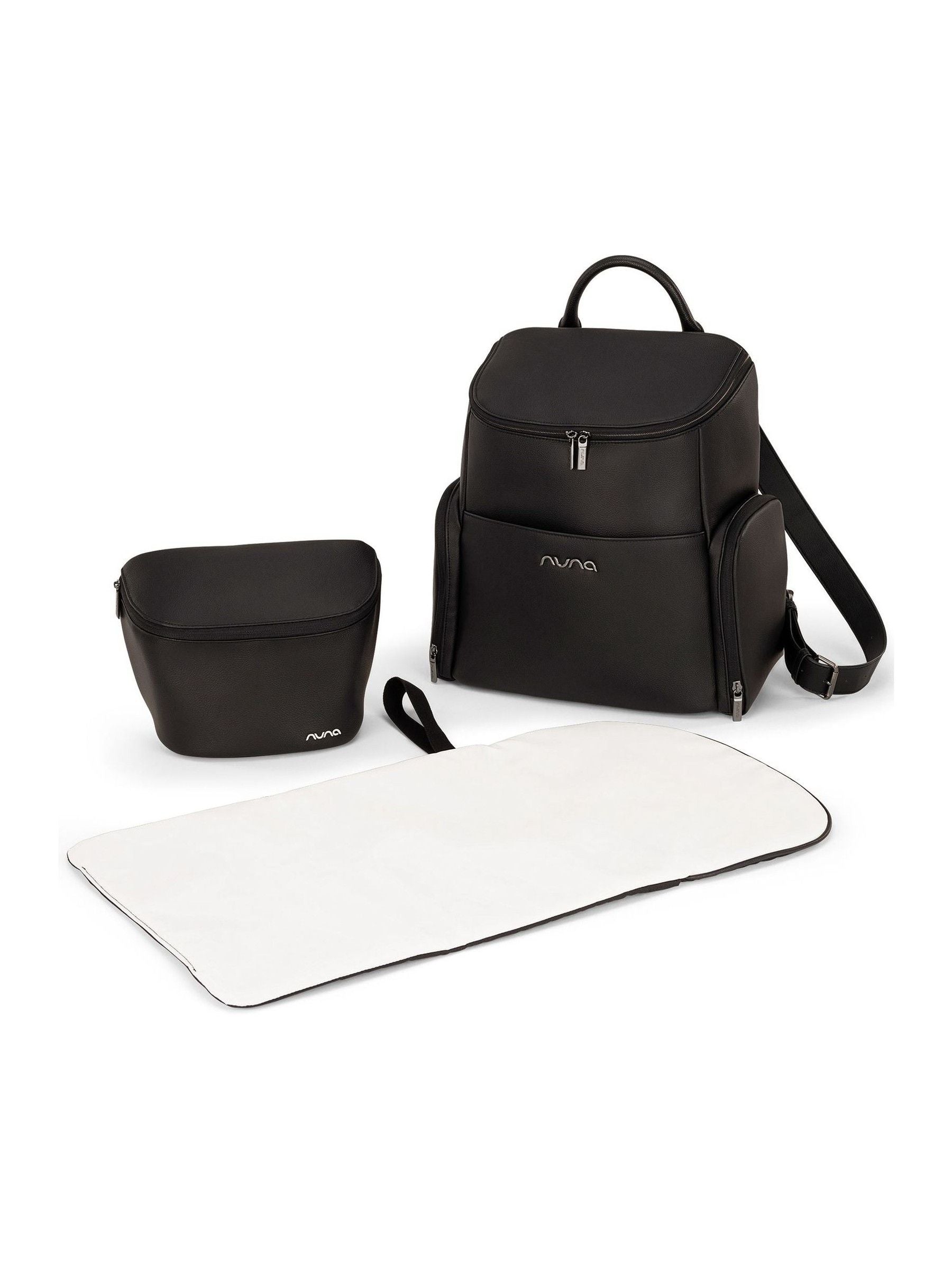 Nuna Caviar essential changing bag leatherette backpack, UK version