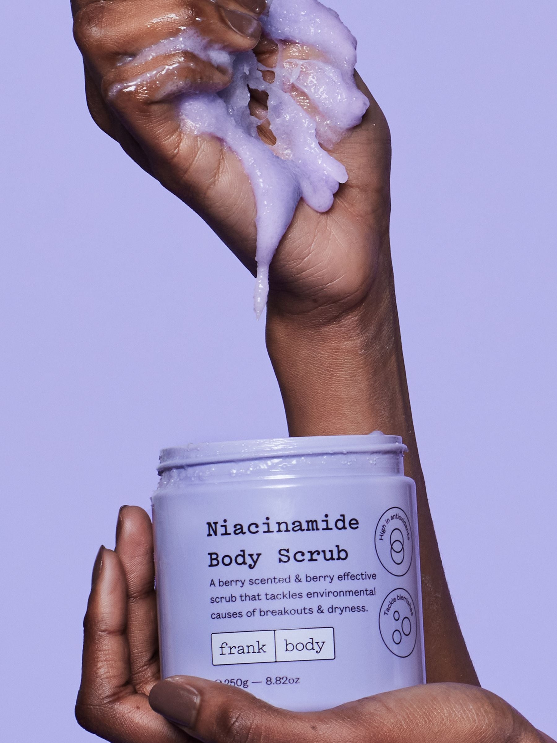 Frank Body Niacinamide Body Scrub 250g, imported from the UK