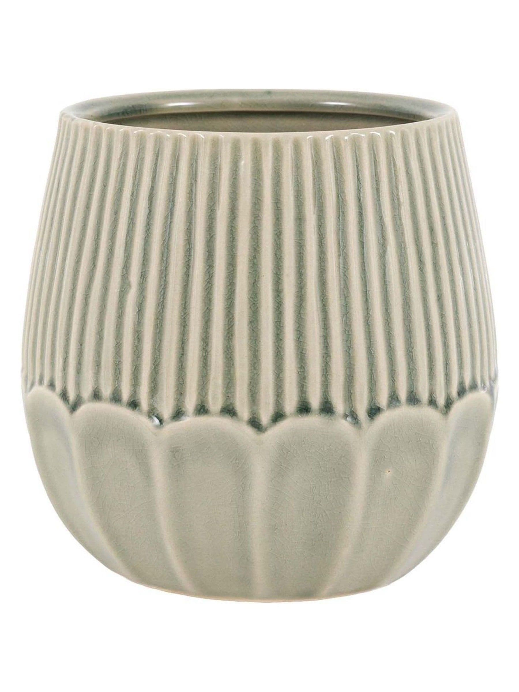 Gallery Home green ceramic planter 15cm height - British product