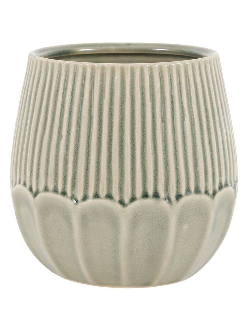 Gallery Home green ceramic planter 15cm height - British product