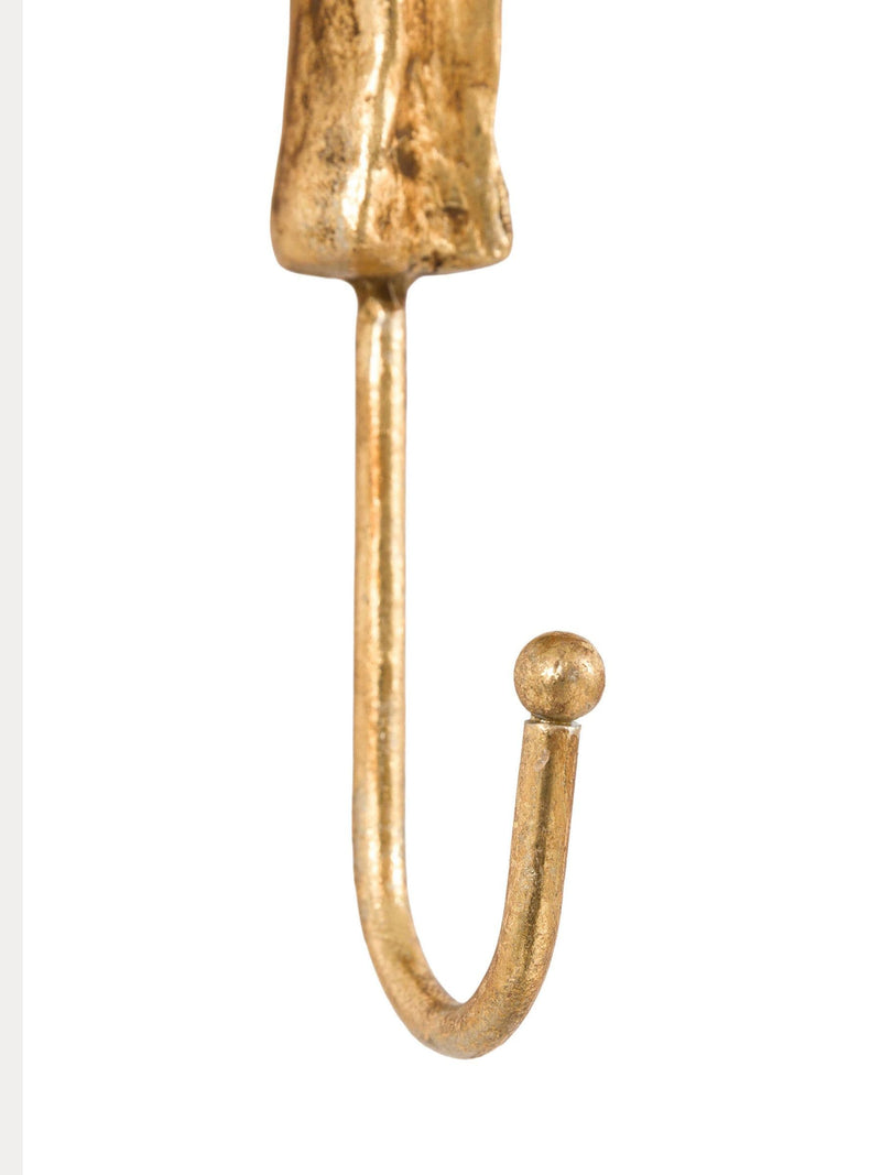Gallery Home gold ginkgo leaf wall hook (British brand)