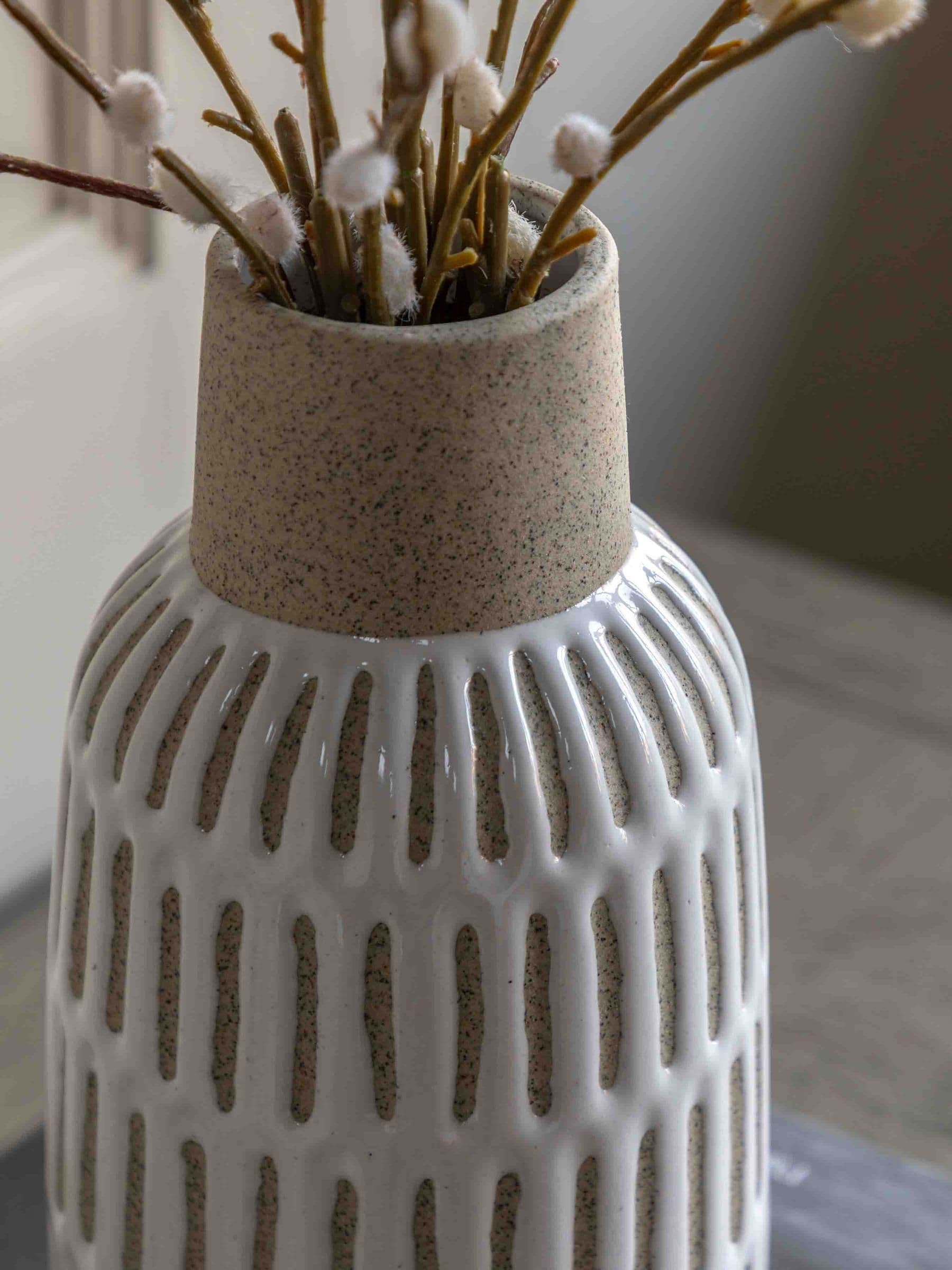 Gallery Home brown orchids in moss dot pot 61cm high - British product