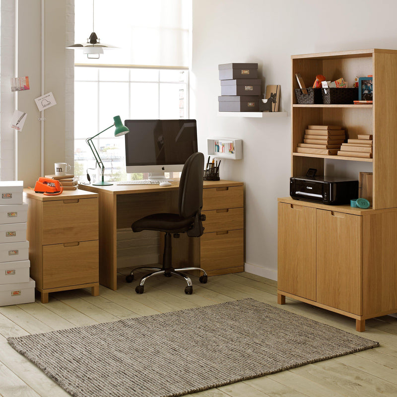 John Lewis Abacus narrow filing cabinet FSC oak - British product
