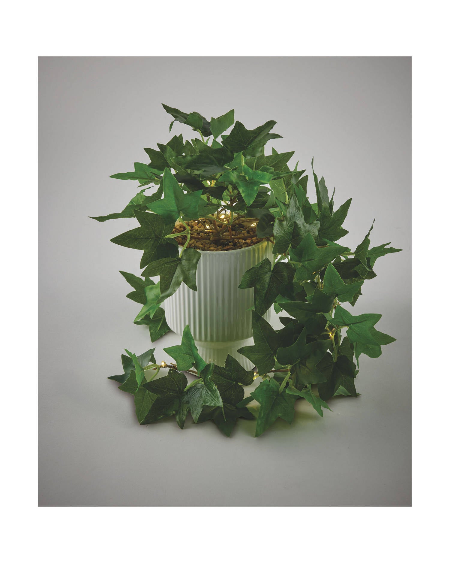 Kirkton House LED artificial plant with warm white glow - British product