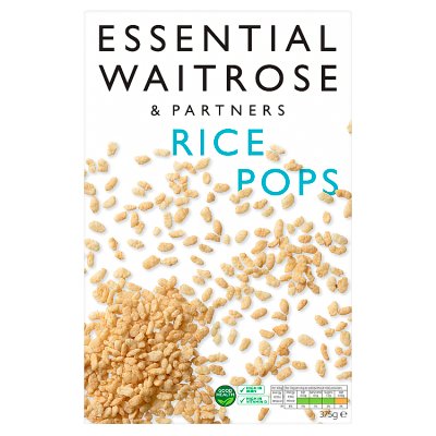 Waitrose Essential Rice Pops 375g, imported from the UK