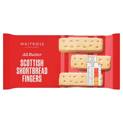 Waitrose shortbread fingers 200g, imported from the UK
