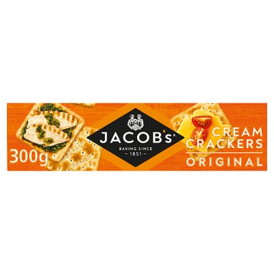 Jacob's Original Cream Crackers 300g, imported from the UK