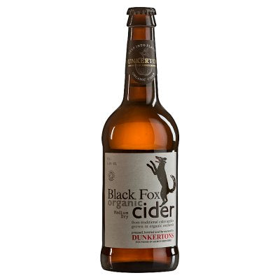 Dunkerton's Black Fox organic sparkling cider 500ml (British brand)