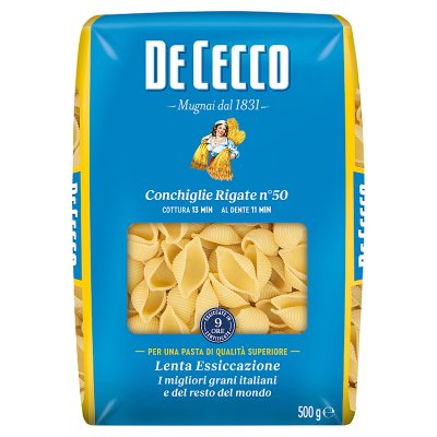 De Cecco Conchiglie Rigate pasta 500g - British product