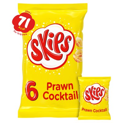 Skips prawn cocktail crisps 6x13.1g multipack (British brand)