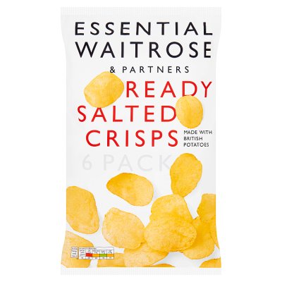 Waitrose ready salted crisps multipack 6x25g, UK version