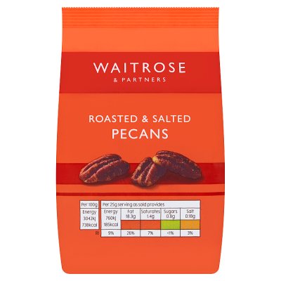 Waitrose roasted salted pecans 100g (British brand)