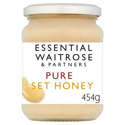 Waitrose pure set honey 454g, UK version