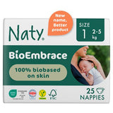 Naty BioEmbrace nappies size 1, 25 pack (British brand)