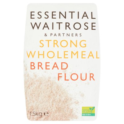 Waitrose wholemeal bread flour 1.5kg, imported from the UK