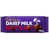 Cadbury Fruit & Nut chocolate bar 180g, imported from the UK