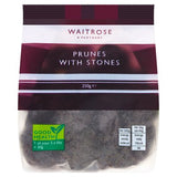Waitrose prunes with stones 250g, imported from the UK