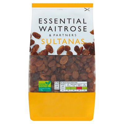 Waitrose Essential sultanas, 500g dried fruit, UK version