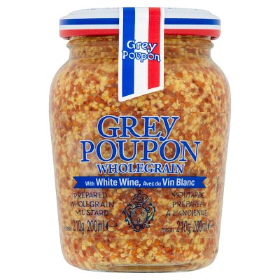 Grey Poupon wholegrain mustard with white wine 210g - British product