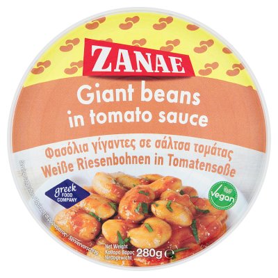 Zanae Greek Giant Beans in tomato sauce 280g, imported from the UK