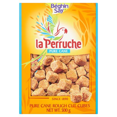 La Perruche pure cane rough cut sugar cubes 500g (British brand)