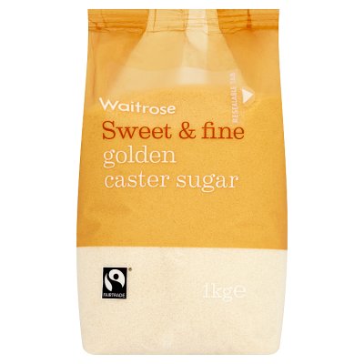 Waitrose golden caster sugar Fairtrade 1kg (British brand)