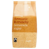 Waitrose Fairtrade demerara sugar 1kg, imported from the UK