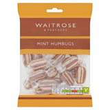 Waitrose mint humbugs boiled sweets 200g, imported from the UK