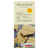 Waitrose Belgian white chocolate 180g, imported from the UK