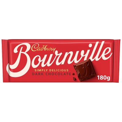 Cadbury Bournville classic dark chocolate bar 180g, UK version