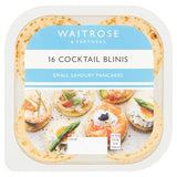 Waitrose cocktail blinis 16 pack 162g (British brand)