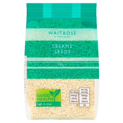 Waitrose sesame seeds 100g, UK version