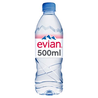 Evian natural mineral water 500ml (British brand)