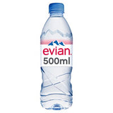 Evian natural mineral water 500ml (British brand)