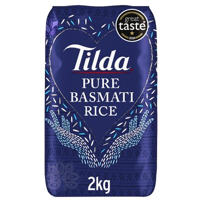 Tilda Pure Basmati Rice 2kg packet - British product