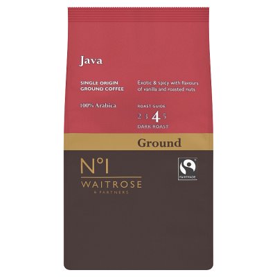 Waitrose No.1 Java ground coffee 227g - British product