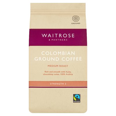 Waitrose Colombian ground coffee 227g, UK version