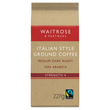 Waitrose Italian Style ground coffee 227g - British product