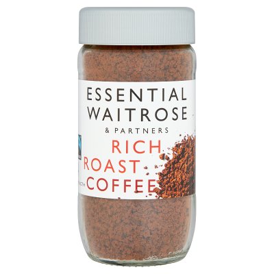 Waitrose Essential Rich Roast instant coffee 100g (British brand)