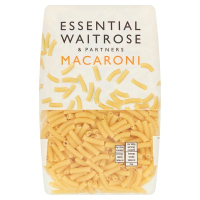 Waitrose Essential Macaroni 500g pasta, imported from the UK