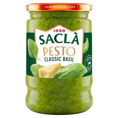 Sacla' Italia Basil Pesto 190g, imported from the UK
