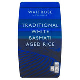 Waitrose traditional white basmati aged rice 1kg, imported from the UK