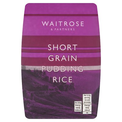 Waitrose short grain pudding rice 500g - British product