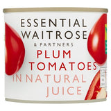 Waitrose Essential plum tomatoes in natural juice 230g, imported from the UK