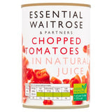 Waitrose chopped tomatoes in natural juice 400g (British brand)
